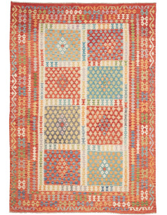 Rug Kilim Afghanistan maroon 208x298