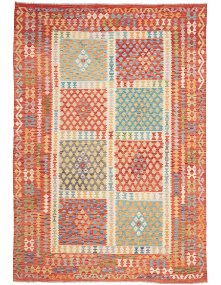 Rug Kilim Afghanistan maroon 208x298