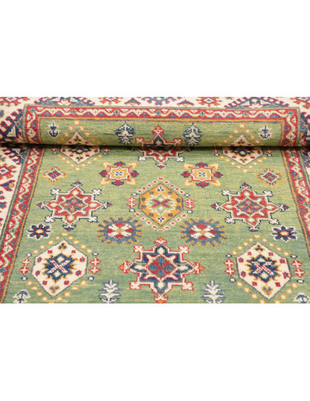 Rug Kazak Afghanistan maroon sky blue 100x149