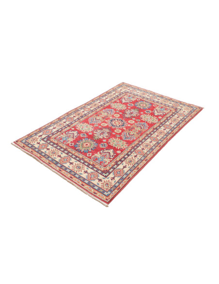 Rug Kazak Afghanistan maroon red 100x147