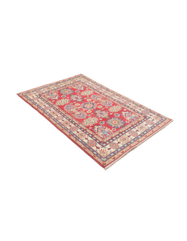 Rug Kazak Afghanistan maroon red 100x147