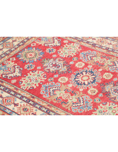 Rug Kazak Afghanistan maroon red 100x147