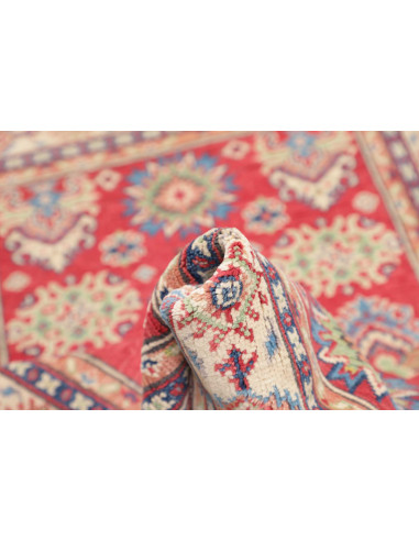 Rug Kazak Afghanistan maroon red 100x147