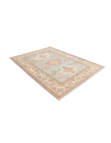 Rug Kazak Afghanistan 170x228 Light Blue Cream