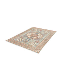 Tappeto Kazak Afghanistan 145x196 Azzurro Cielo 2