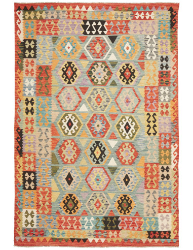 Rug Kilim Afghanistan maroon 209x315