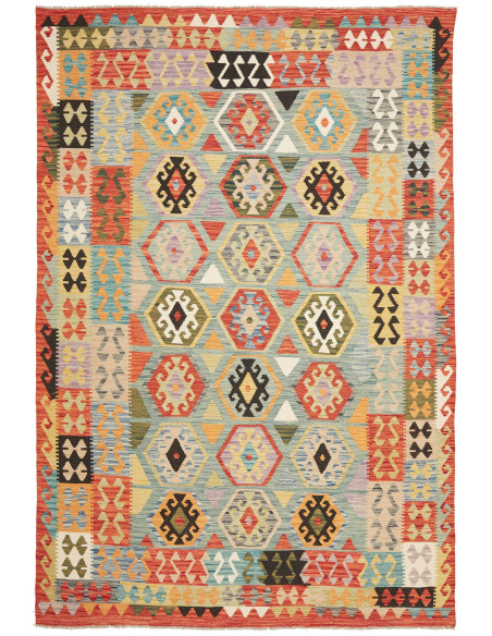 Tappeto Kilim Afghanistan marrone 209x315