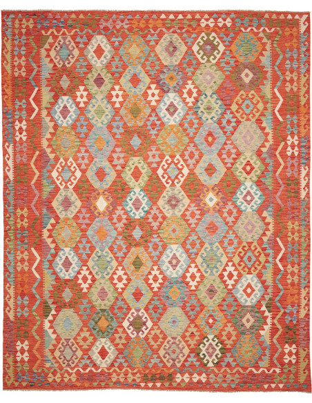Tappeto Kilim Afghanistan rosso marrone 280x352