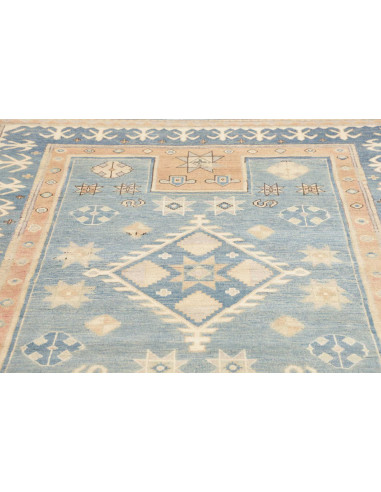 Rug Kazak Afghanistan 164x200 Pastel Blue Peach