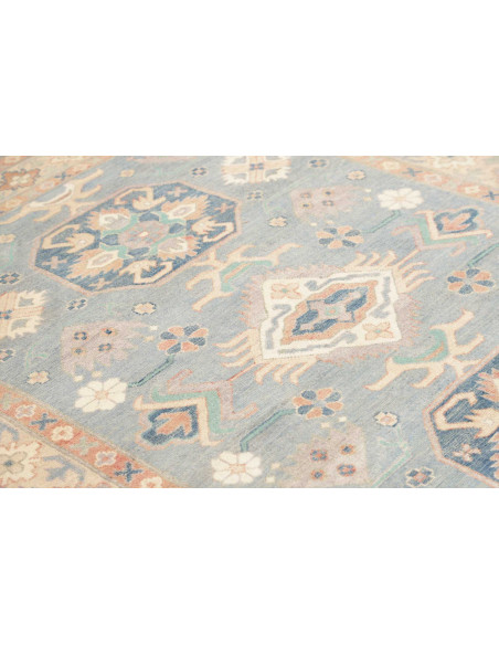 Rug Kazak Afghanistan 155x203 Sky Blue Beige Cr