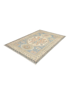 Tappeto Kazak Afghanistan 149x210 Blu Chiaro Cr 2