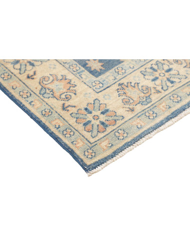 Rug Kazak Afghanistan 140x205 Blue Beige Peach