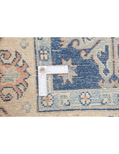 Rug Kazak Afghanistan 140x205 Blue Beige Peach