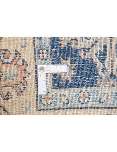 Rug Kazak Afghanistan 140x205 Blue Beige Peach