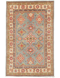 Tappeto Kazak Afghanistan 116x186 Blu Verde Cre