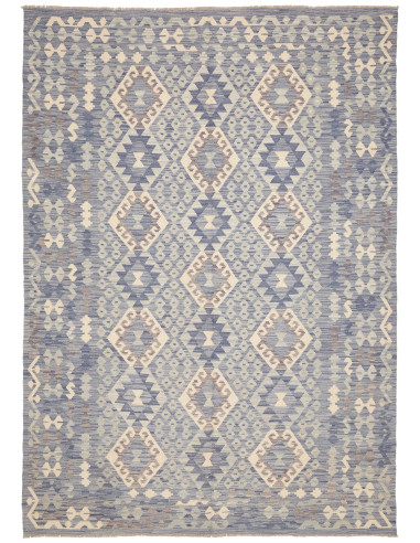 Tappeto Kilim Afghanistan 204x291 Blues Cream M