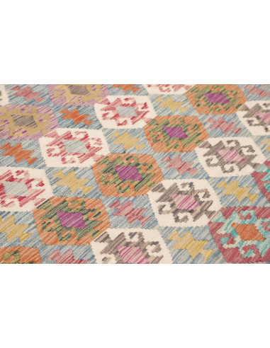 Rug Kilim Afghanistan 201x296 Light Blue Orange