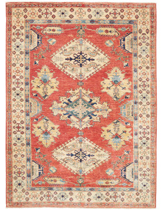 Rug Kazak Fine Pakistan 171x239 Red Cream Blue