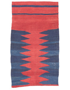 Rug Kilim Vintage Persia 80x141 Brick Red Navy