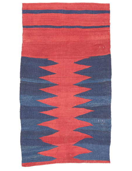 Tappeto Kilim Vintage Persia 80x141 Rosso Matto