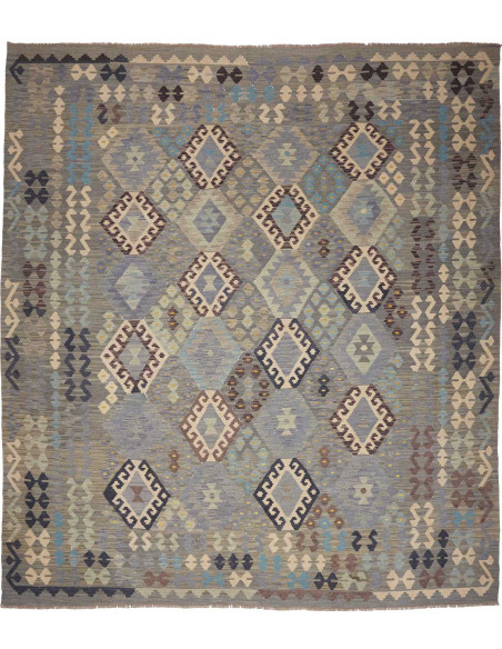 Rug Kilim Afghanistan 257x288 Grey Blue Sky Blu