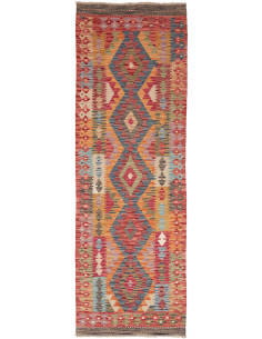 Rug Kilim Afghanistan 81x247 Rich Red Orange Bl