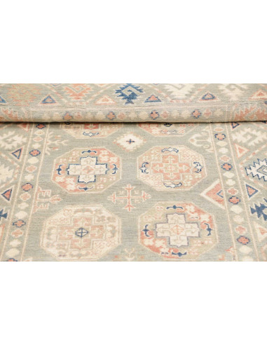 Rug Kazak Afghanistan 103x155 Sage Green Peach