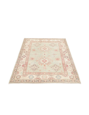 Rug Kazak Afghanistan 105x148 Mint Green Beige