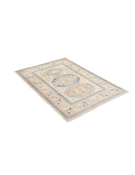 Tappeto Kazak Afghanistan 105x150 Beige Blu