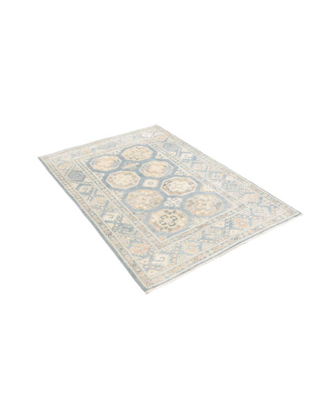 Tappeto Kazak Afghanistan 104x148 Azzurro Chiar