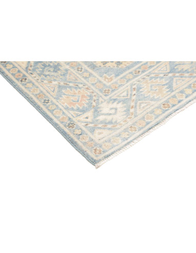 Tappeto Kazak Afghanistan 104x148 Azzurro Chiar