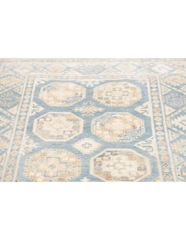 Rug Kazak Afghanistan 104x148 Light Blue Cream