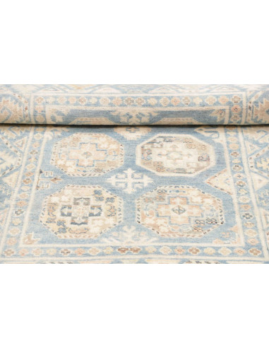 Tappeto Kazak Afghanistan 104x148 Azzurro Chiar