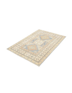Tappeto Kazak Afghanistan 104x145 Blu Chiaro Be 2