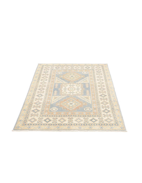 Tappeto Kazak Afghanistan 104x145 Blu Chiaro Be