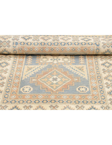 Tappeto Kazak Afghanistan 104x145 Blu Chiaro Be