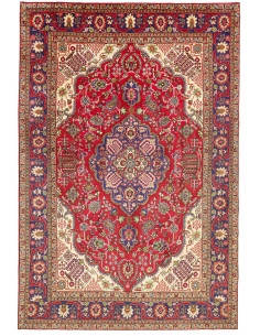Tappeto Tabriz Persia marrone grigio 197x292