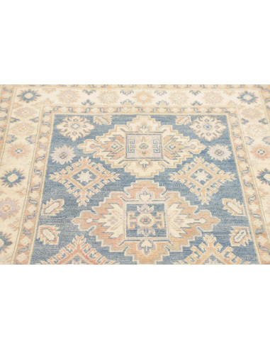 Rug Kazak Afghanistan 104x149 Dusty Blue Ivory