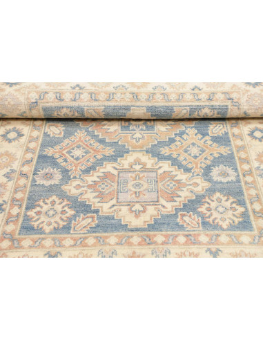 Rug Kazak Afghanistan 104x149 Dusty Blue Ivory