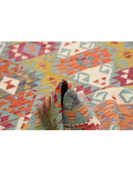 Rug Kilim Afghanistan 165x246 Turquoise Pink Or