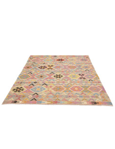 Rug Kilim Afghanistan 168x232 Beige Cream Pink 2