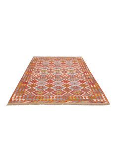Rug Kilim Afghanistan 173x250 Terracotta Blue C 2