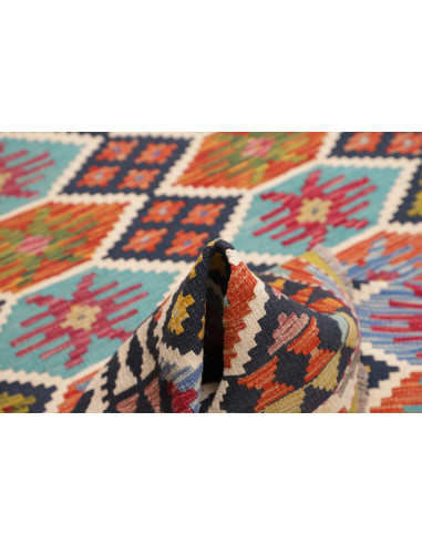 Tappeto Kilim Afghanistan 179x253 Blu Navy Turc