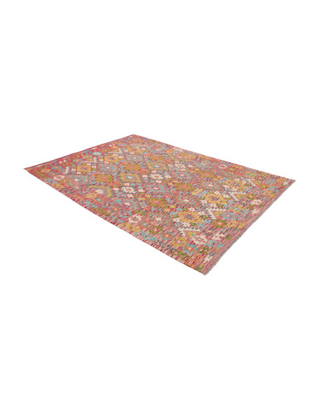 Rug Kilim Afghanistan 183x244 Red Pink Blue Tur