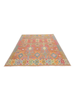 Rug Kilim Afghanistan 169x247 Terracotta Blue G 2