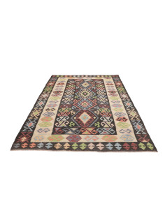 Rug Kilim Afghanistan 169x256 Black Beige Multi 2