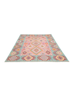 Rug Kilim Afghanistan 182x237 Pink Turquoise Or 2