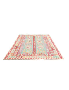 Tappeto Kilim Afghanistan 180x231 Turchese Rosa 2