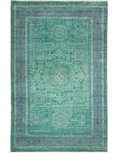 Rug Mamlouk Pakistan 123x190 Teal Deep Blue Lig