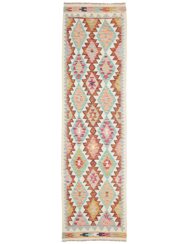 Tappeto Kilim Afghanistan beige arancione 80x296